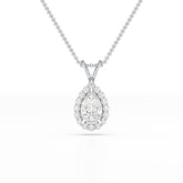 2 CT Halo Lab diamond Pear Cut Pendant
